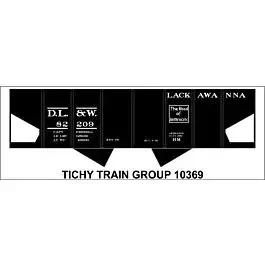 Railroad Decal Set -- Delaware, Lackawanna & Western 2-Bay Steel Hopper (Anthracite Logo)