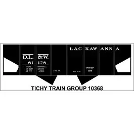Railroad Decal Set -- Delaware, Lackawanna & Western 2-Bay Steel Hopper