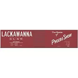 Railroad Decal Set -- Delaware, Lackawanna & Western 40' Boxcar (Billboard Lettering & Phoebe Snow