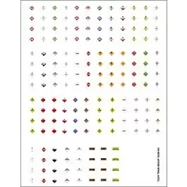Railroad Decal Set -- Hazardous Materials Placards pkg(170)
