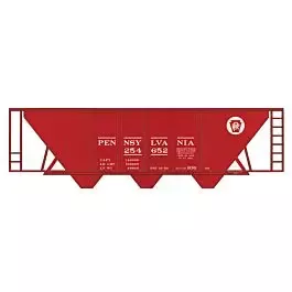 Railroad Decal Set -- Pennsylvania Railroad H-30 Covered Hopper (Tuscan Car w/Circle Keystone)