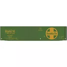 Railroad Decal Set -- Santa Fe 50' Express Boxcar (green car, Large Logo, Ship & Travel Slogan)