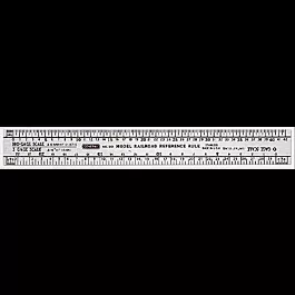 Ruler -- 6" Railroad Scale Stainles Steel Ruler for HO, N, Z, O and S Scale.