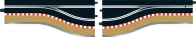 SCALEXTRIC - 1:32 Scale Digital Pit Lane in and Out Track Left Hand 1:32 Slot Car Race Track C7014