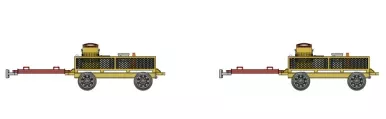 Silver Spike Designs 87-1040 - Mesh side flat carts (pair)- HO Scale Kit