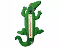 SONGBIRD ESSENTIALS - Climbing Green Alligator Small Window Thermometer SE2172109