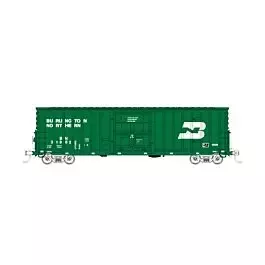 Soo Line 50' 7-Post Plug-Door Boxcar - Ready to Run -- Burlington Northern #319022 (Cascade Green, white)