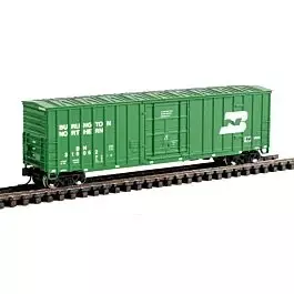 Soo Line 50' 7-Post Plug-Door Boxcar - Ready to Run -- Burlington Northern #319062 (Cascade Green, white)
