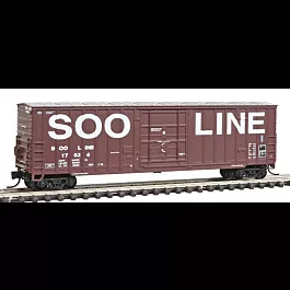 Soo Line 7 Post Boxcar -- Soo Line #2 (Boxcar Red, large white name)