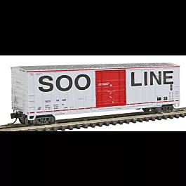 Soo Line-Built 7-Post Boxcar - Ready to Run -- Soo Line #16881 (white, red)