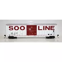 Soo Line-Built 7-Post Plug-Door Boxcar w/X Panel Roof - Ready to Run -- Soo Line #19252 (white, red; Red Billbaord Letters)
