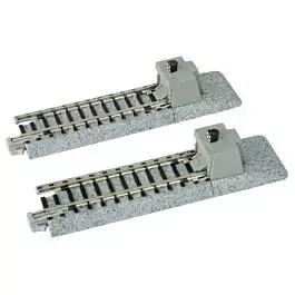Straight Roadbed Bumper Track Section - Unitrack -- A Style - 2-7/16"62mm pkg(2)