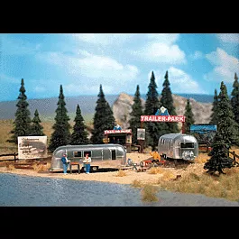 Trailer Park Scene -- w/2 "Airstream" Trailers