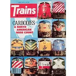 Trains Magazine "Carbodies" Cover Poster -- July 1978 Date, 11 x 15"27.9 x 38.1cm