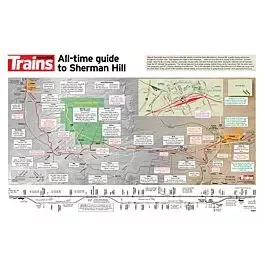 Trains Magazine Sherman Hill Poster-Map -- 17 x 11"43.2 x 38.1cm