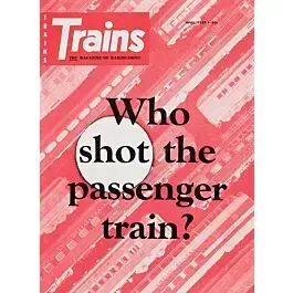 Trains Magazine "Who Shot the Passenger Train?" Cover Poster -- April 1959 Date, 11 x 15"27.9 x 38.1cm