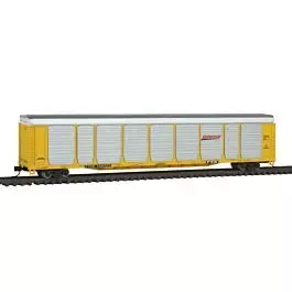 Tri-Level Auto Rack - Ready to Run -- BNSF Railway TTGX #157325 (silver, yellow Flat, Wedge Logo)