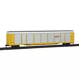 Tri-Level Auto Rack - Ready to Run -- BNSF Railway TTGX #157339 (silver, yellow Flat, Wedge Logo)