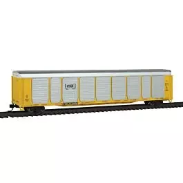 Tri-Level Auto Rack - Ready to Run -- CSX TTGX #715936 (silver, yellow Rack & Flat, 2010s Boxcar Logo)