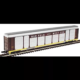 Tri-Level Auto Racks -- Norfolk & Western (Tuscan Red, large lettering)