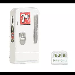 Upright Soda Machine w/Case -- 7-Up