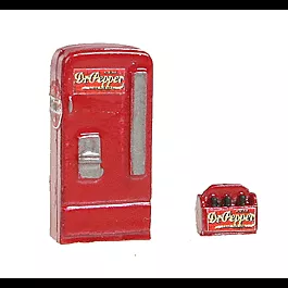 Upright Soda Machine w/Case -- Dr. Pepper
