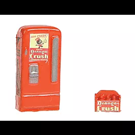 Upright Soda Machine w/Case -- Orange Crush