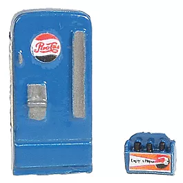 Upright Soda Machine w/Case -- Pepsi Cola