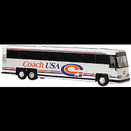 Vintage Bus Lines(tm) - Buses - MCI 102 DL3 Long-Distance Coach -- Coach USA (white, red & blue details)