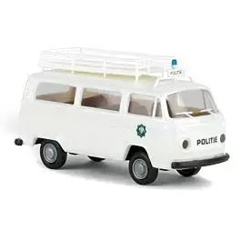 Volkswagen T2 Passenger Van - Assembled -- Netherlands Police (white, Dutch Lettering)