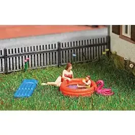 Wading - Kids' Pool - Action Set -- Pool, 2 Figures, Inflatable Toy
