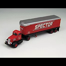 White WC22 Tractor w/32' Aerovan Trailer - Assembled - Mini Metals(R) -- Spector
