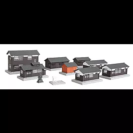 Wood Station Building Set Assembled