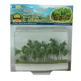 Woods Edge Trees -- Green - 2 to 2-1/2"5.1 to 6.4cmpkg(15)